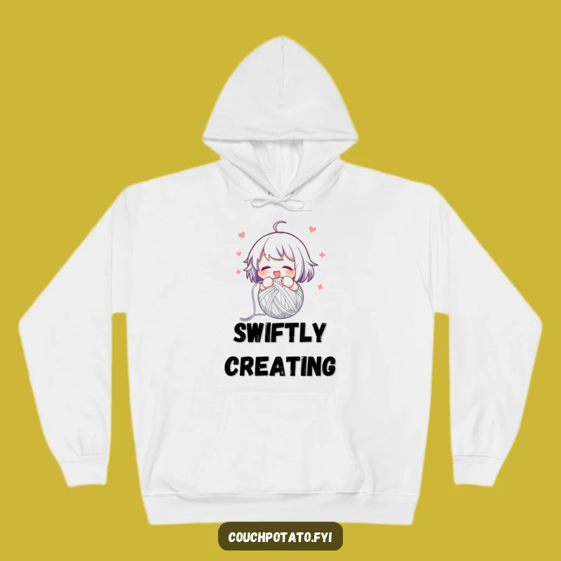 Cozy Funny Yarn Winder Hoodie: Neat Ball Crafting Comfort