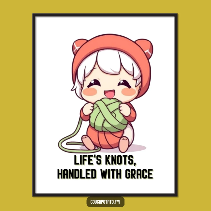 Free Printable Wall Art: Yarn Wrangler Humorous DIY Decor Download