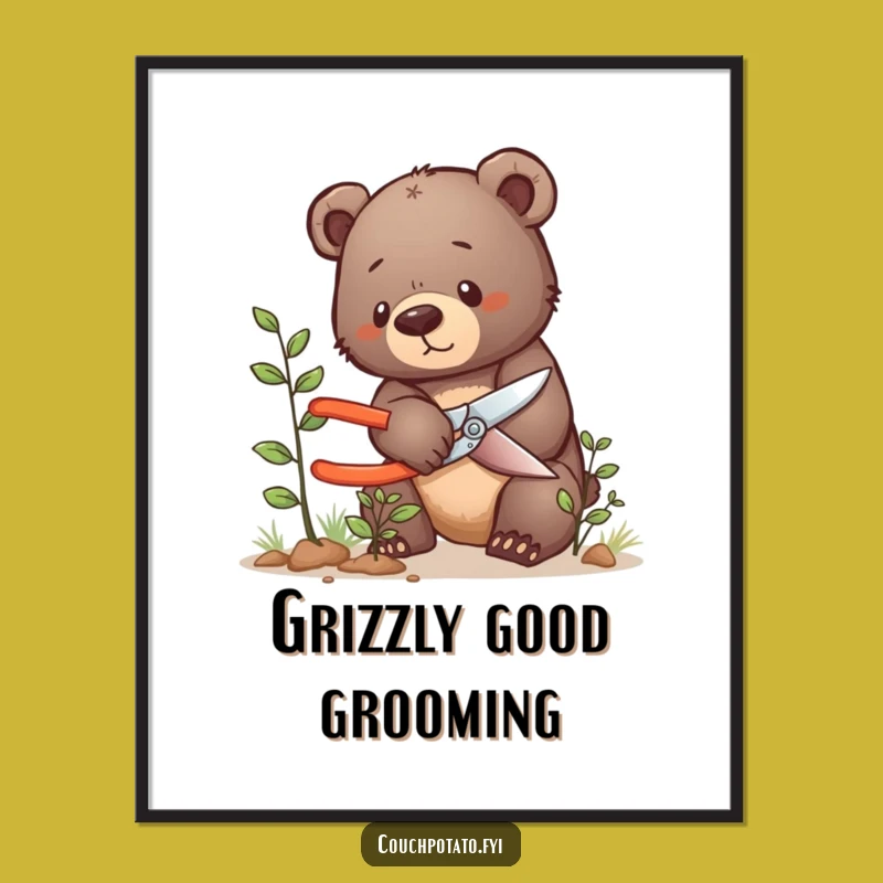 Free Printable Bear Cub Wall Art - Cute Downloadable Art for Gentle Decor