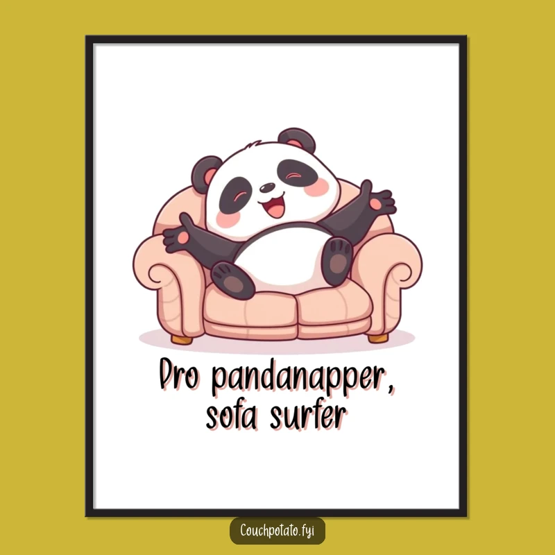 Funny Free Printable Panda Roll Wall Art - Playful Downloadable Decor