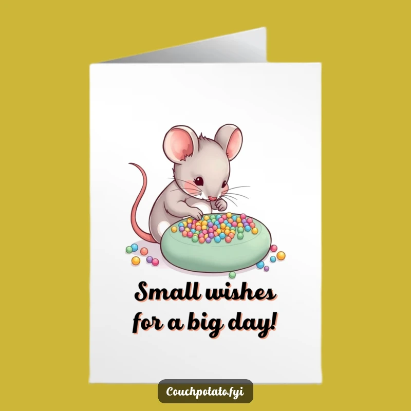 Free Printable Mouse Craft Birthday Card - Funny Downloadable Gift for Detail-Oriented Friends