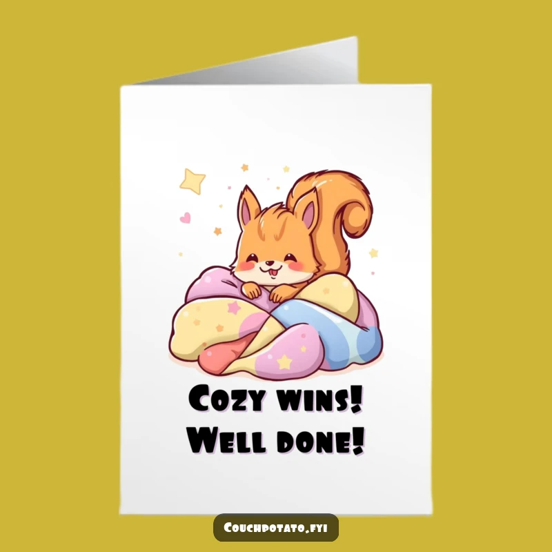 Free Printable Congratulations Card: Dreaming Squirrel, Sweet Success Downloadable Gift