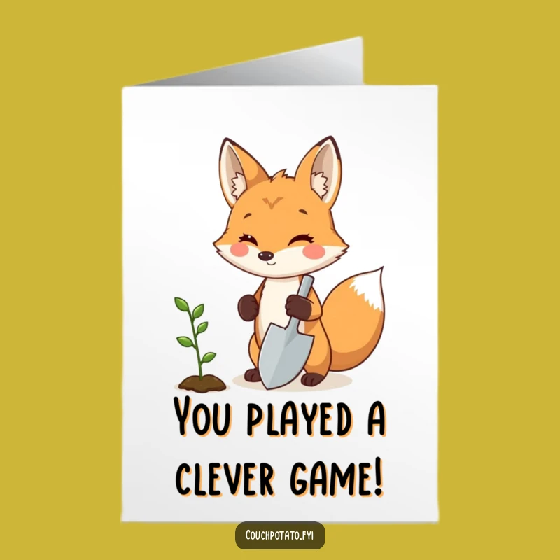 Free Printable Congrats Card: Fox Cultivates Success, A Downloadable Gift!
