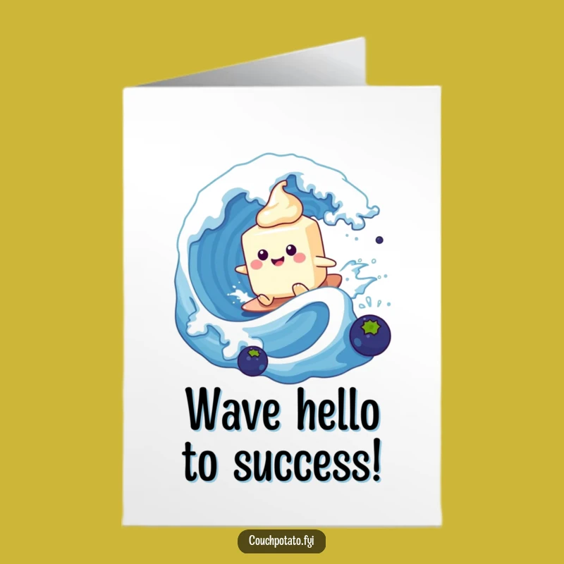 Awesome Free Printable Congrats Card: Cream Cheese Surfer Downloadable Success Gift
