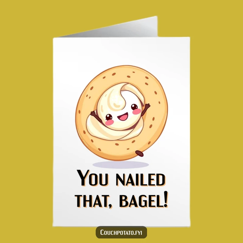 Congrats Free Printable Card: Cream Cheese Acrobatic Downloadable Celebration Gift