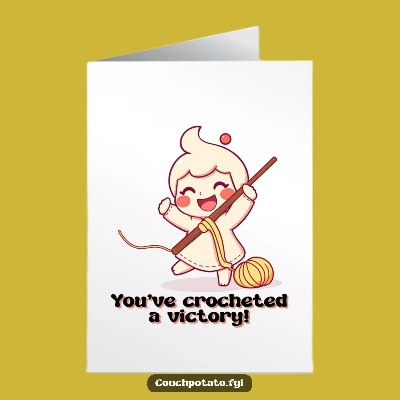 Free Printable Congrats Card: Enthusiastic Crocheter Celebrates Success, DIY Joy