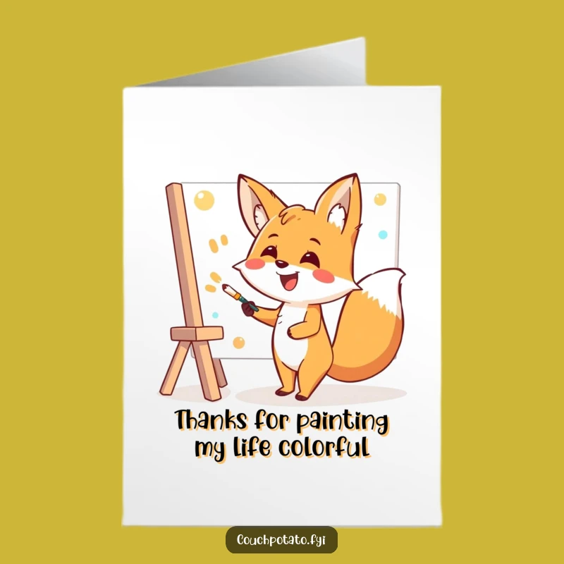 Free Printable Fox Thank You Card - Funny Downloadable Art for Expressing Gratitude Creatively