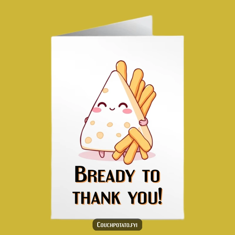 Free Printable Thank You Card: Cream Cheese Breadsticks Thanks Funny Downloadable Gift