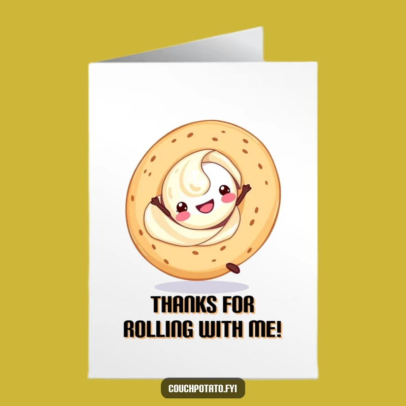 Thanks a Swirl Free Printable Card: Cream Cheese Cartwheel Downloadable Gratitude Gift