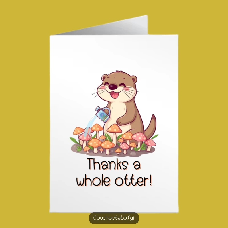 Free Printable Thank You Card: Otter's Grateful Greeting, Downloadable Thank You Note, Perfect Funny Gift