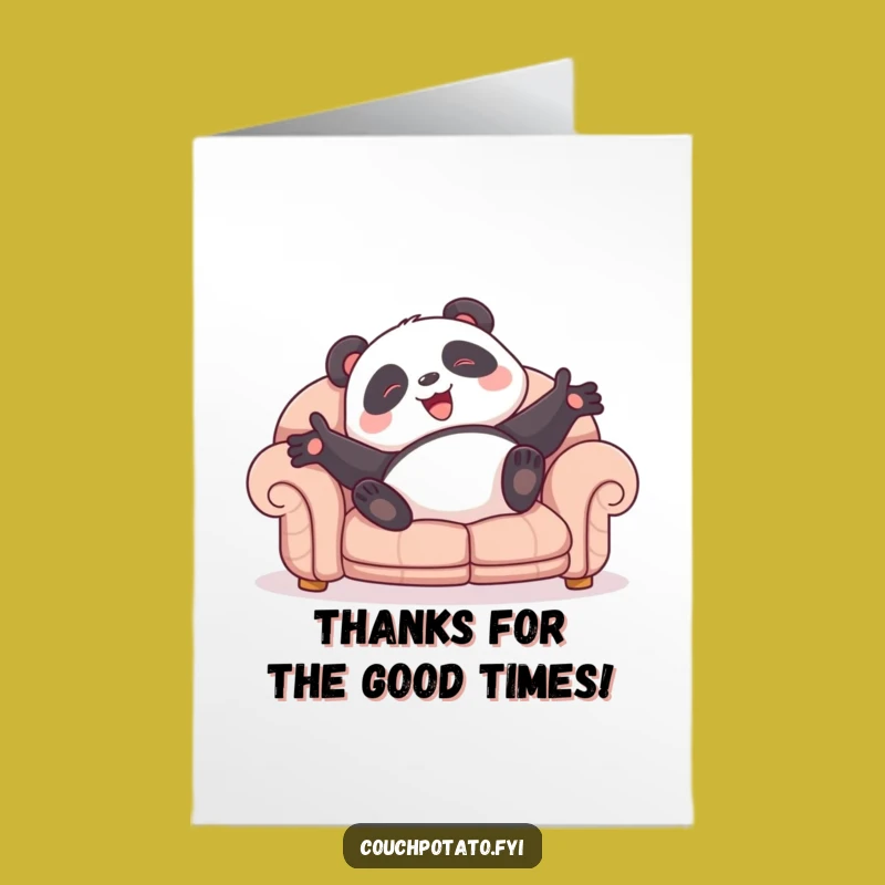 Joyful Free Printable Panda Roll Card - Express Thanks Downloadable