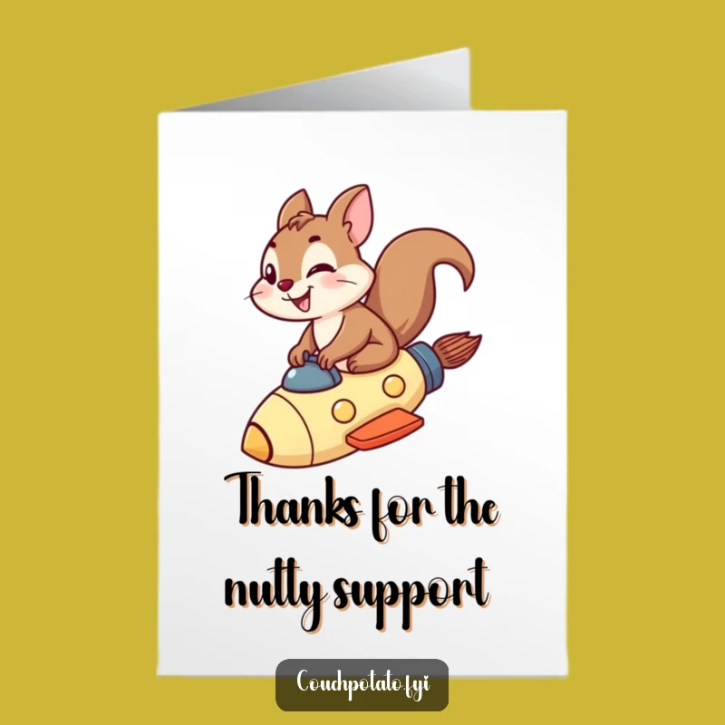 Free Printable Thank You Card: Rocket Squirrel Thanks, Funny Downloadable!