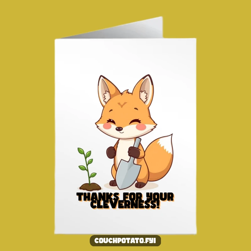 Free Printable Thank You Card: Fox Plants Gratitude, A Downloadable Gift!