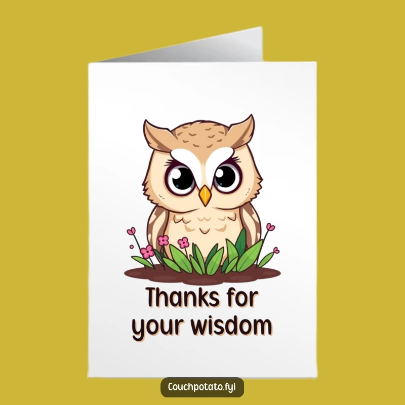 Free Printable Owl Thank You Card - Adorable & Wise Downloadable for Gratitude
