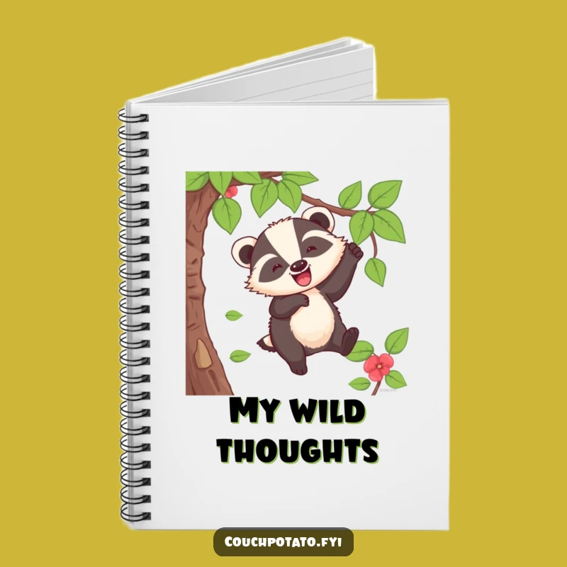 Funny Badger Vine Swing Notebook: Jot Down Adventures with Flair, Awesome Funny Gift