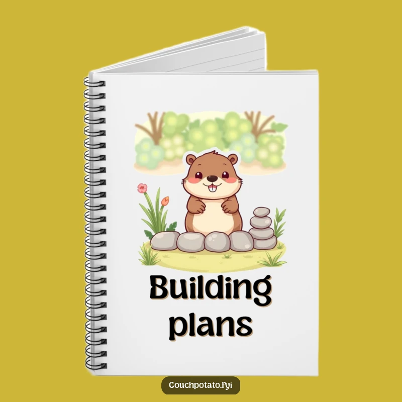 Funny Beaver Garden Notebook: Busy Builder, Hilarious Journal for Plans