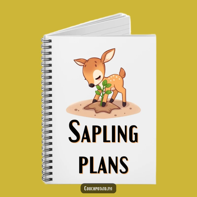 Funny Deer Sapling Notebook: Gentle Gardener, Hilarious Journal for Nature Notes