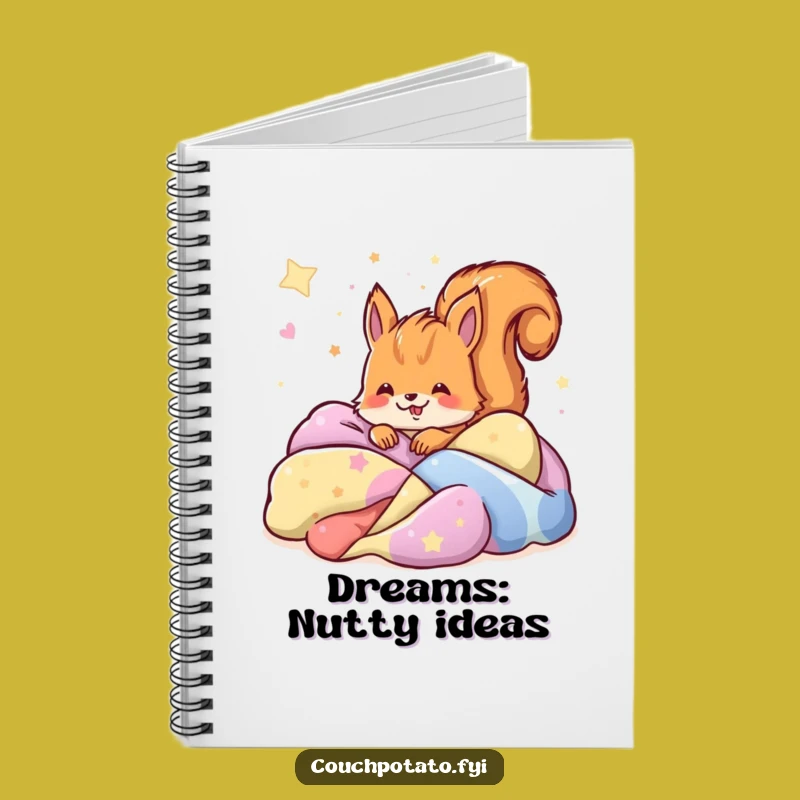 Funny Dreams Squirrel Notebook: Journal Squirrel Sleeping, Hilarious Gift for Notes