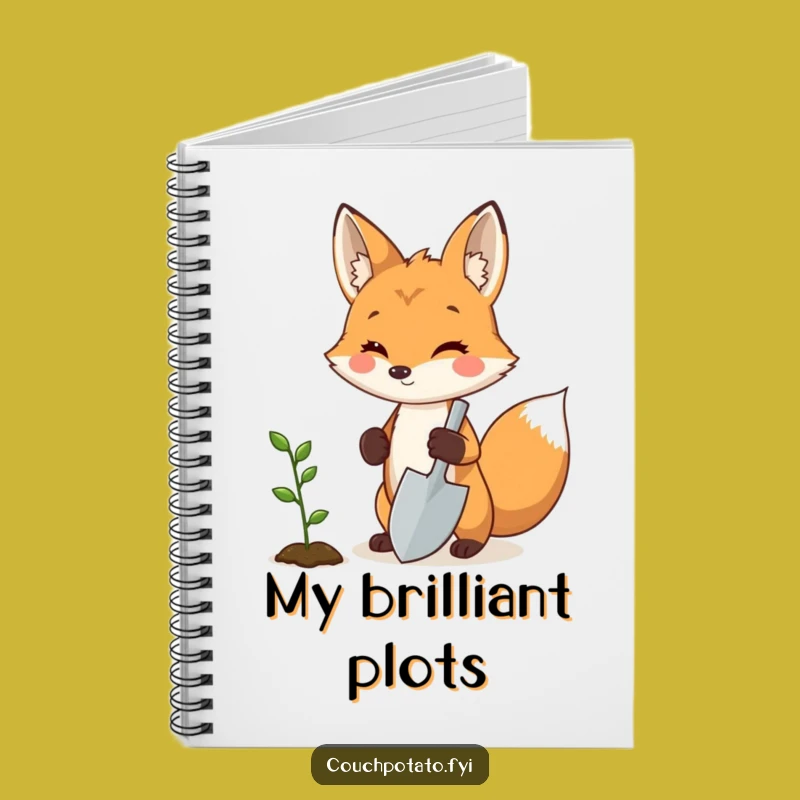 Funny Fox Gardener Notebook - Proud Sprout Holder Journal for Planners
