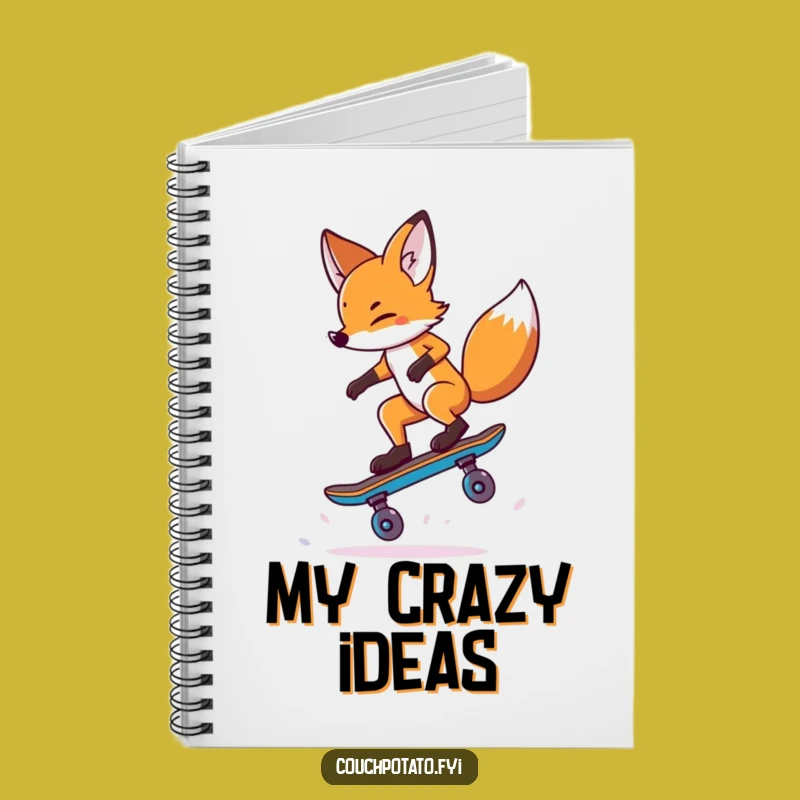 Funny Fox Skateboard Trick Notebook: Capture Your Ideas with Style, Awesome Funny Gift