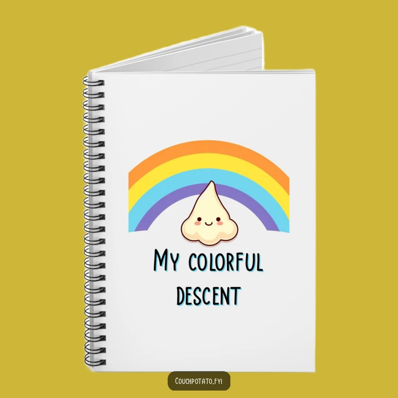Funny Giggling Cream Cheese Rainbow Notebook - Jot Down Ideas with Joy, Humorous Gift