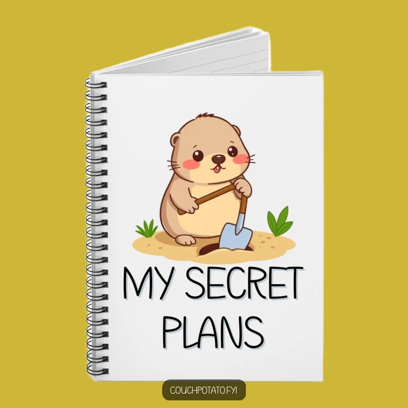 Funny Mole Digger Notebook - Diligent Spading Journal for Planners