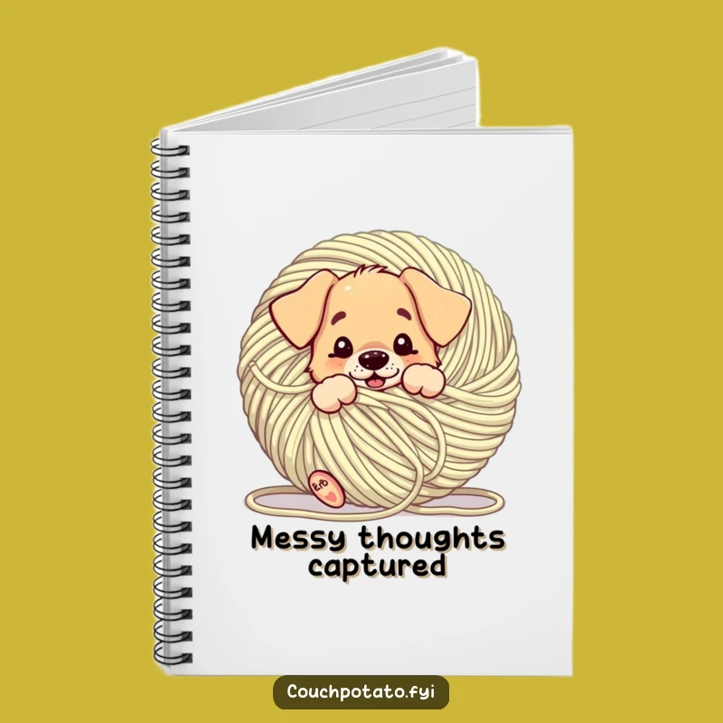 Funny Puppy Yarn Notes Notebook: A Hilarious Pet Stationery Gift