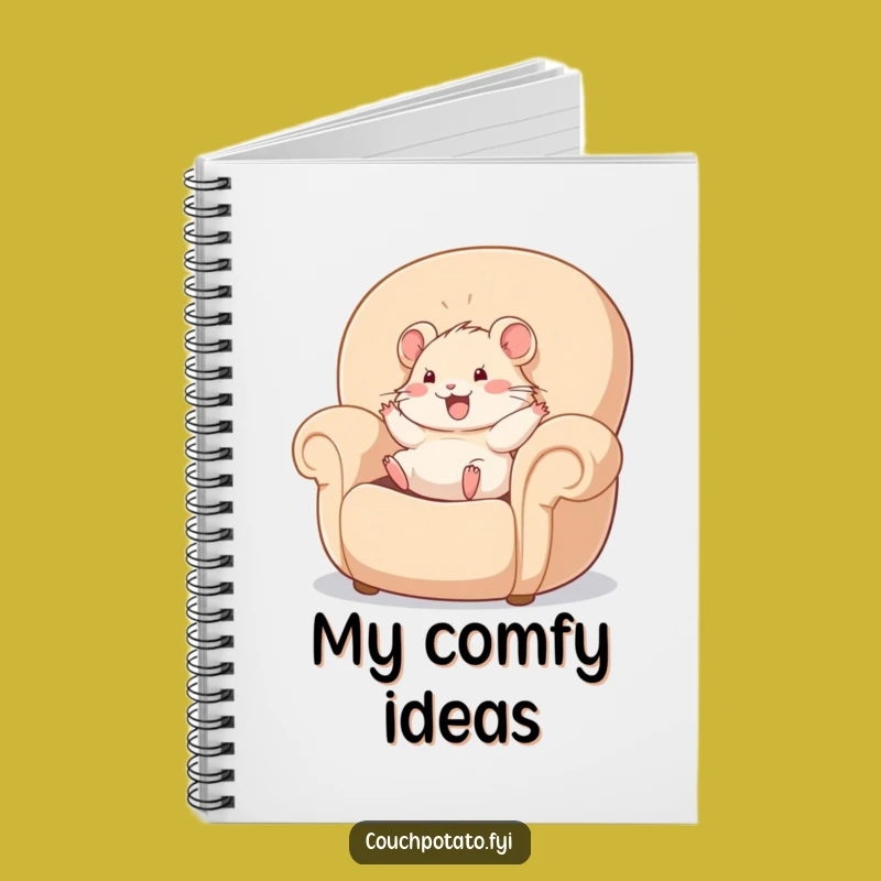 Funny Hamster Armchair Notes Notebook: A Hilarious Cozy Stationery Gift