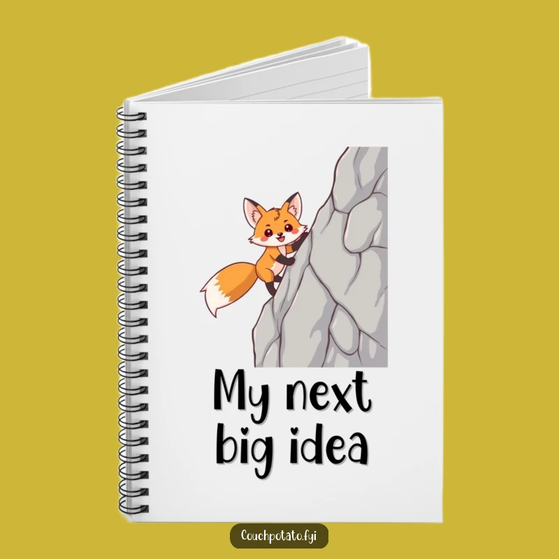 Funny Fox Notebook: Jot Down Goals with This Hilarious Climbing Fox