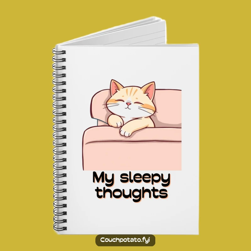 Funny Content Cat Dream Journal - Relaxed Pet Note Pad