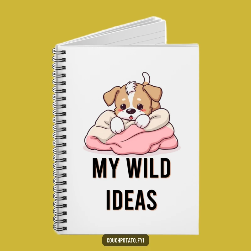 Funny Energetic Puppy Adventure Notebook - Playful Dog Journal
