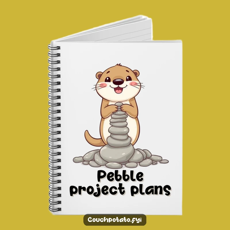 Funny Otter Pebble Tower Notebook: Journal Your Ideas with Cute Animal Builder Cover