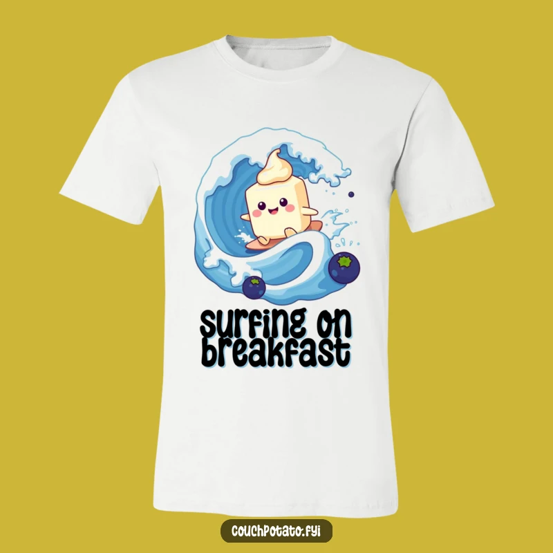 Funny Cream Cheese Surfing T-Shirt: Ride the Wave of Comedic Style!