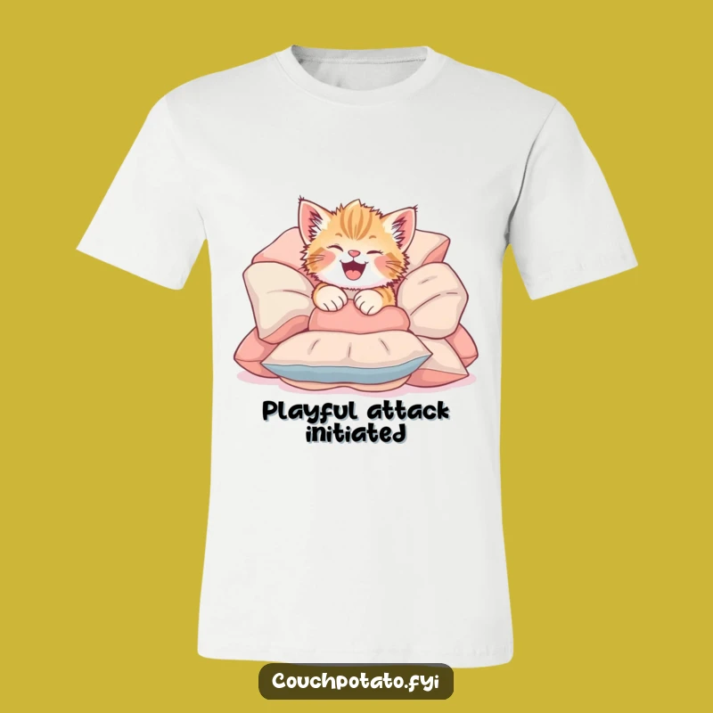 Funny Giggling Kitten T-Shirt: Wearable Playfulness for Cute Cat Lovers Gift