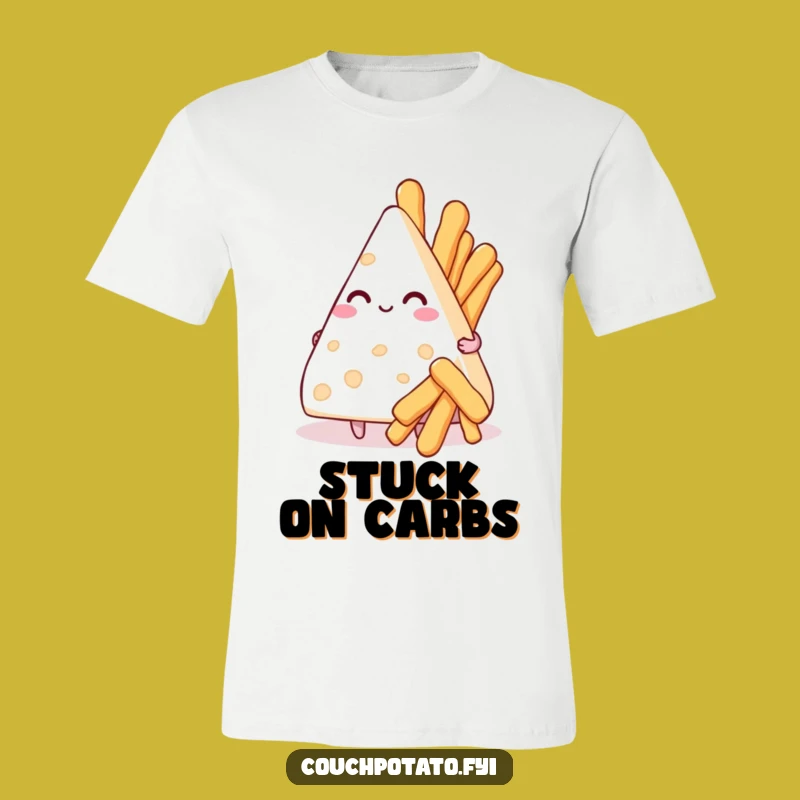 Funny Smitten Cream Cheese Breadstick T-Shirt - Love & Carbs, Hilarious Gift