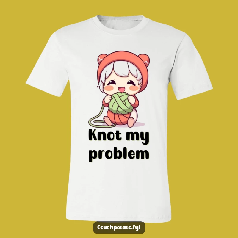 Funny Yarn Knot T-Shirt: Embrace the Challenge with This Playful Character Gift