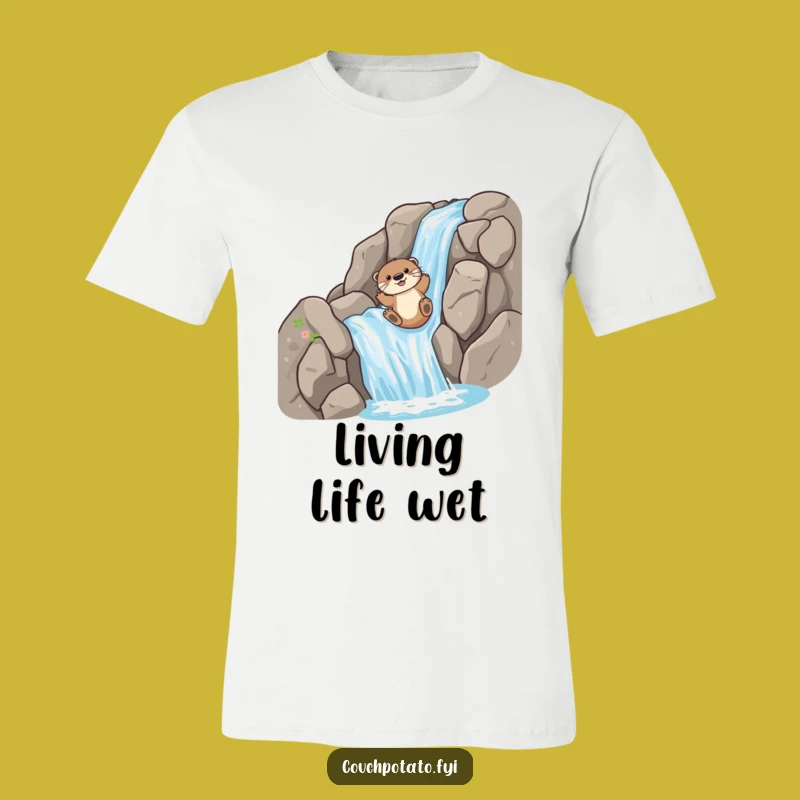 Funny Otter Slide T-Shirt: Hilarious Wildlife Fun, Perfect Funny Gift for Adventurous Souls