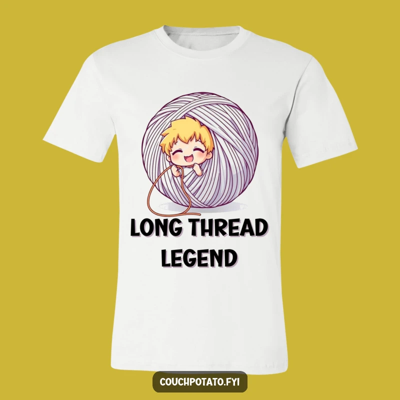 Funny Endless Yarn Thread T-Shirt: Giant Ball Crafting Gift