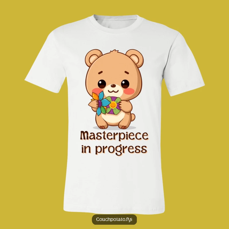 Funny Bear Cub T-Shirt - Proud Crafter Tee for Handmade Lovers