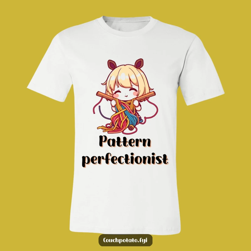 Funny Happy Weaver T-Shirt: Intricate Yarn Pattern Gift