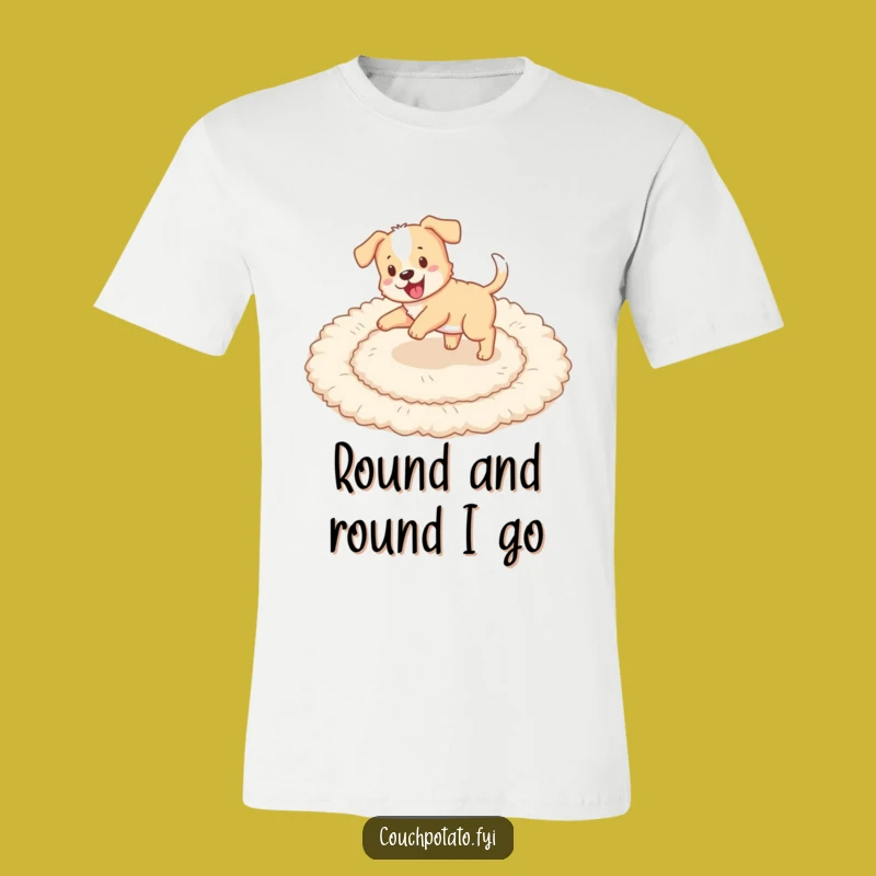 Funny Puppy Tail Chase T-Shirt: Energetic Puppy Playing Tee, Hilarious Fun Gift