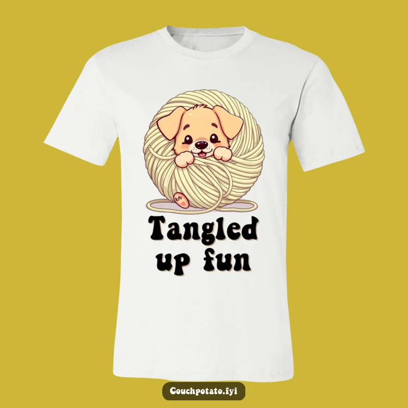 Funny Puppy Yarn Mess T-Shirt: A Hilarious Playful Pet Apparel Gift