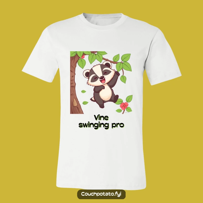 Funny Badger Vine Swing Tee: Unleash Your Fun, Hilarious Animal Design, Great Funny Gift