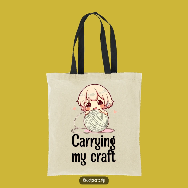 Funny Yarn Winder Tote Bag: Carry Your Crafting Joy, Perfect Gift for Knitters!