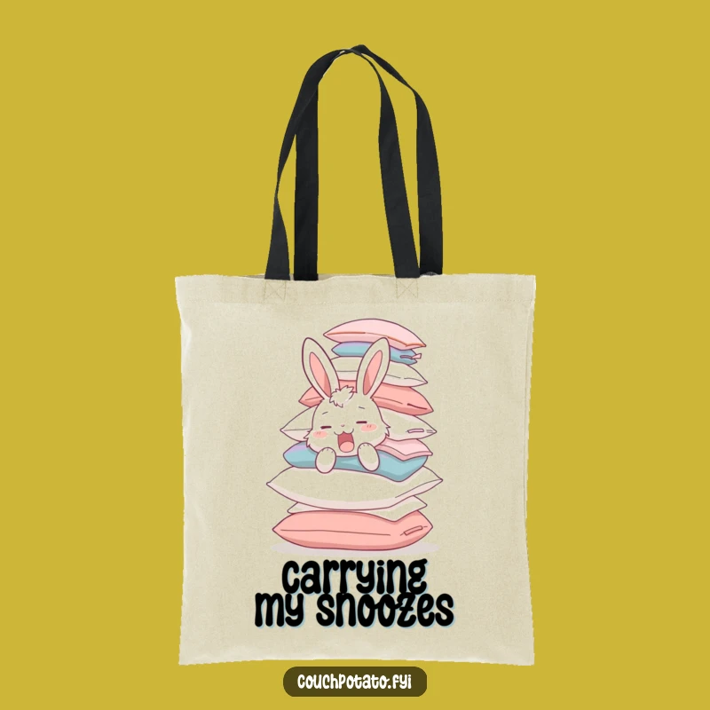 Funny Bunny Errands Pillow Pile Tote Bag: A Hilarious Carry-All Gift