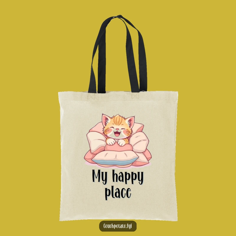 Funny Giggling Kitten Tote Bag: Carry Your Joyful Tumble Everywhere Gift