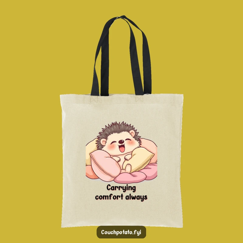 Funny Yawning Hedgehog Tote Bag: Chic Hedgehog Relaxing, Stylish & Hilarious Gift