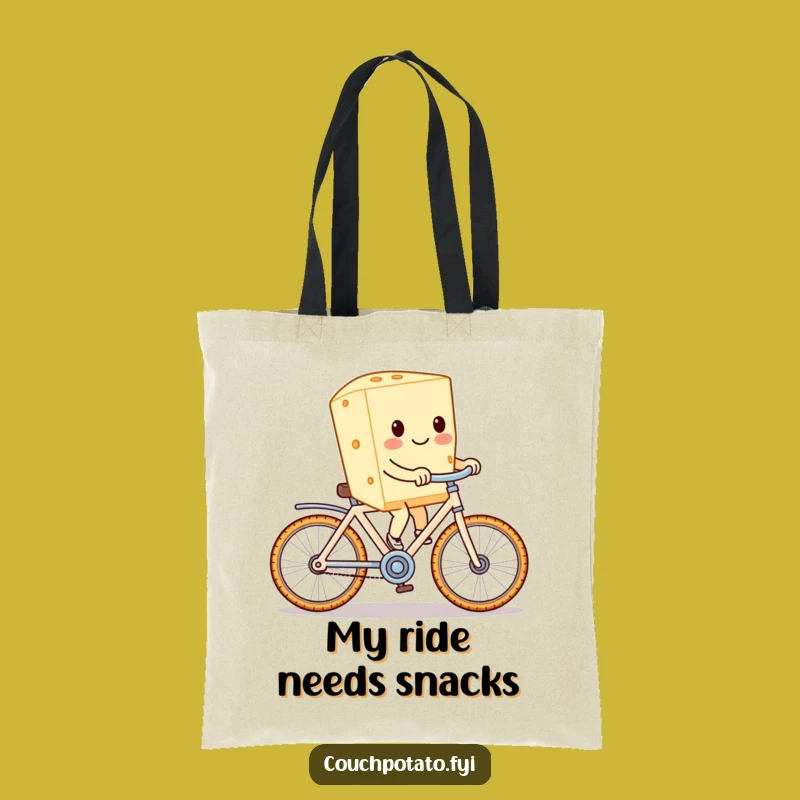 Funny Cream Cheese Cracker Bike Tote Bag: Carry Humor on Your Daily Errands!