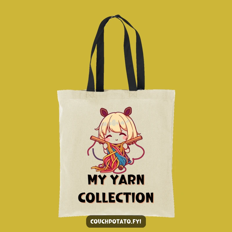 Funny Weaver's Yarn Tote Bag: Complex Pattern Craft Companion